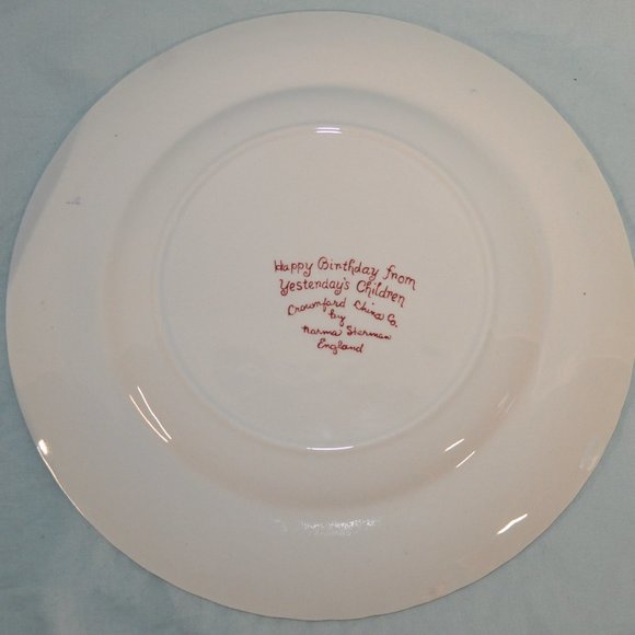 1974 TWO mother & child plates crownford china happy birthday & home (42) - Picture 9 of 10